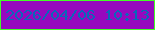 文字の大きさ：5、枠の色：43fd26、背景の色：9609be、文字の色：0968ba 無料ブログパーツのブログ時計