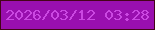 文字の大きさ：4、枠の色：440418、背景の色：990faf、文字の色：cb48e2 無料ブログパーツのブログ時計