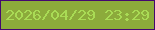 文字の大きさ：3、枠の色：440770、背景の色：8cab3b、文字の色：a9db55 無料ブログパーツのブログ時計