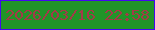 文字の大きさ：5、枠の色：4407f0、背景の色：219428、文字の色：a33a48 無料ブログパーツのブログ時計