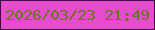 文字の大きさ：3、枠の色：440944、背景の色：e74ccd、文字の色：65771b 無料ブログパーツのブログ時計
