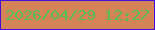 文字の大きさ：1、枠の色：440cdd、背景の色：d48456、文字の色：58ba57 無料ブログパーツのブログ時計
