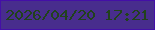 文字の大きさ：2、枠の色：440fa7、背景の色：482d8d、文字の色：21421c 無料ブログパーツのブログ時計