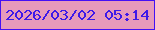 文字の大きさ：1、枠の色：4410f5、背景の色：e79abb、文字の色：3e19e8 無料ブログパーツのブログ時計