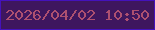 文字の大きさ：5、枠の色：4412bb、背景の色：3e165e、文字の色：ad5070 無料ブログパーツのブログ時計