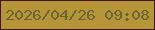 文字の大きさ：3、枠の色：44131a、背景の色：b69538、文字の色：6c6433 無料ブログパーツのブログ時計