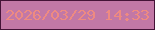 文字の大きさ：3、枠の色：441337、背景の色：c278a6、文字の色：ee8a81 無料ブログパーツのブログ時計