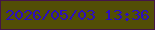 文字の大きさ：3、枠の色：441548、背景の色：524e06、文字の色：2b0ebf 無料ブログパーツのブログ時計
