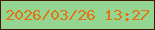 文字の大きさ：2、枠の色：441702、背景の色：94d592、文字の色：e17510 無料ブログパーツのブログ時計