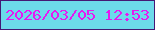 文字の大きさ：4、枠の色：441875、背景の色：6cdaea、文字の色：e618f1 無料ブログパーツのブログ時計