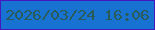 文字の大きさ：1、枠の色：4418be、背景の色：1872d2、文字の色：295b59 無料ブログパーツのブログ時計