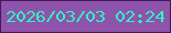 文字の大きさ：2、枠の色：44195c、背景の色：8e54ab、文字の色：30f4c5 無料ブログパーツのブログ時計