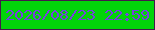 文字の大きさ：3、枠の色：441a4b、背景の色：02d40a、文字の色：7641e1 無料ブログパーツのブログ時計