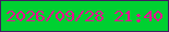 文字の大きさ：1、枠の色：441b62、背景の色：00d031、文字の色：e51192 無料ブログパーツのブログ時計