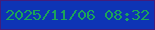 文字の大きさ：2、枠の色：441c7b、背景の色：0e34b5、文字の色：1ba35a 無料ブログパーツのブログ時計
