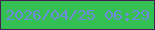 文字の大きさ：3、枠の色：441d52、背景の色：33bf52、文字の色：728ae0 無料ブログパーツのブログ時計