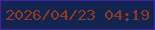 文字の大きさ：5、枠の色：4422a5、背景の色：122551、文字の色：923920 無料ブログパーツのブログ時計