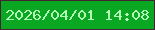 文字の大きさ：5、枠の色：442333、背景の色：09a722、文字の色：b2fdb5 無料ブログパーツのブログ時計