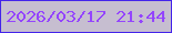 文字の大きさ：4、枠の色：4424ea、背景の色：c6bed0、文字の色：9445fd 無料ブログパーツのブログ時計