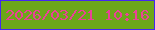 文字の大きさ：3、枠の色：4427ef、背景の色：6ca719、文字の色：ea4197 無料ブログパーツのブログ時計