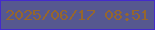 文字の大きさ：5、枠の色：442bcb、背景の色：56588f、文字の色：95662d 無料ブログパーツのブログ時計