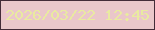 文字の大きさ：1、枠の色：442c38、背景の色：eac7ca、文字の色：e9eaa0 無料ブログパーツのブログ時計