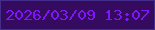文字の大きさ：4、枠の色：442e8b、背景の色：340b5e、文字の色：8015f7 無料ブログパーツのブログ時計