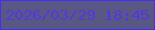文字の大きさ：2、枠の色：442ef7、背景の色：595884、文字の色：5438db 無料ブログパーツのブログ時計