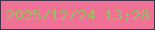 文字の大きさ：1、枠の色：442f48、背景の色：f07196、文字の色：95bf5f 無料ブログパーツのブログ時計