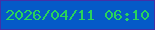 文字の大きさ：2、枠の色：4430a7、背景の色：055ac8、文字の色：28d35d 無料ブログパーツのブログ時計