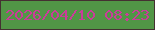 文字の大きさ：3、枠の色：443131、背景の色：519646、文字の色：ca3c99 無料ブログパーツのブログ時計