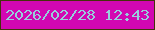 文字の大きさ：5、枠の色：44320a、背景の色：d207b2、文字の色：97cfdc 無料ブログパーツのブログ時計
