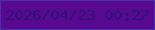 文字の大きさ：4、枠の色：4432ae、背景の色：590890、文字の色：2e127b 無料ブログパーツのブログ時計
