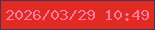 文字の大きさ：4、枠の色：44355b、背景の色：e12b22、文字の色：f778a3 無料ブログパーツのブログ時計