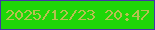 文字の大きさ：5、枠の色：4436a8、背景の色：1fd608、文字の色：b6c050 無料ブログパーツのブログ時計