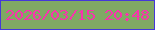 文字の大きさ：1、枠の色：4438d9、背景の色：80a964、文字の色：f932ad 無料ブログパーツのブログ時計