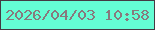 文字の大きさ：4、枠の色：443b43、背景の色：64fed4、文字の色：88797d 無料ブログパーツのブログ時計
