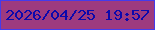 文字の大きさ：2、枠の色：443beb、背景の色：9d3a7f、文字の色：0c08ac 無料ブログパーツのブログ時計