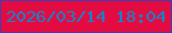 文字の大きさ：2、枠の色：443cb6、背景の色：e40b40、文字の色：1385d0 無料ブログパーツのブログ時計