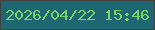 文字の大きさ：5、枠の色：443e3c、背景の色：1d6772、文字の色：7ad169 無料ブログパーツのブログ時計