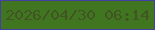 文字の大きさ：2、枠の色：443fa4、背景の色：417620、文字の色：425324 無料ブログパーツのブログ時計