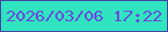 文字の大きさ：5、枠の色：4440a6、背景の色：2fe4bf、文字の色：6b48df 無料ブログパーツのブログ時計