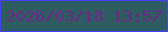 文字の大きさ：3、枠の色：4441fc、背景の色：2d5d61、文字の色：71278c 無料ブログパーツのブログ時計