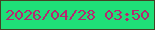 文字の大きさ：3、枠の色：444224、背景の色：1fdf78、文字の色：b62770 無料ブログパーツのブログ時計