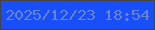 文字の大きさ：3、枠の色：444244、背景の色：194efb、文字の色：6585d0 無料ブログパーツのブログ時計