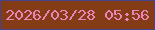文字の大きさ：3、枠の色：44438d、背景の色：843c16、文字の色：ee83b8 無料ブログパーツのブログ時計