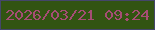 文字の大きさ：1、枠の色：44466b、背景の色：325412、文字の色：a54d75 無料ブログパーツのブログ時計