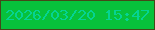 文字の大きさ：2、枠の色：444818、背景の色：07c13b、文字の色：05d393 無料ブログパーツのブログ時計