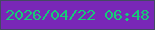 文字の大きさ：4、枠の色：444963、背景の色：7927b7、文字の色：17ca77 無料ブログパーツのブログ時計