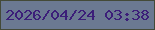 文字の大きさ：1、枠の色：444a38、背景の色：6b7992、文字の色：3c1e79 無料ブログパーツのブログ時計